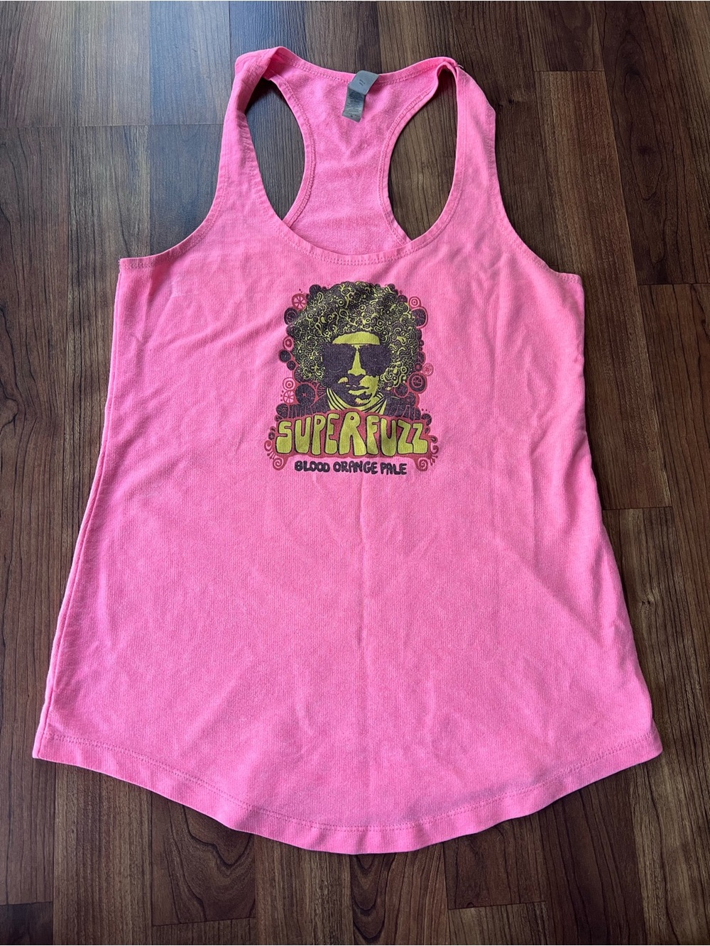 Elysian Brewing Seattle Superfuzz Blood Orange Pale Pink Racerback Tank Small
